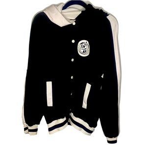 Danganronpa Monokuma Black White Bear Hoodie Jrs Large